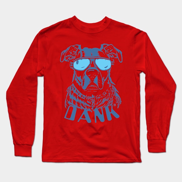 Dank Dog Long Sleeve T-Shirt by LumpyLintbunny